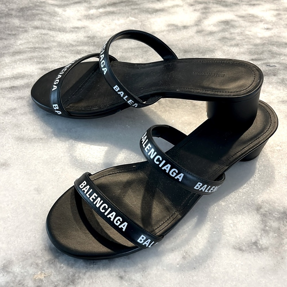 NIB Balenciaga Double-Strap Sandals